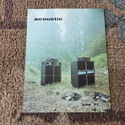 Vintage June 1971 Acoustic Amplifier Catalog! Rare, Original Case Candy, Paperwork! image 1