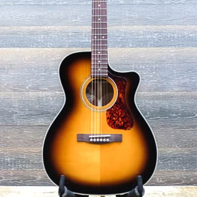Guild OM-140CE Antique Burst Spruce Top Orchestra Cutaway Acoustic Electric Guitar image 2