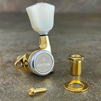 Gotoh Magnum Lock Trad Tuners SG301 MG-T- P4N -  Gold - 3 per side - For Les Paul - 05112GYTX-AEL image 2