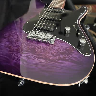 Suhr Translucent Purple Waterfall Burl Standard Custom Shop image 4