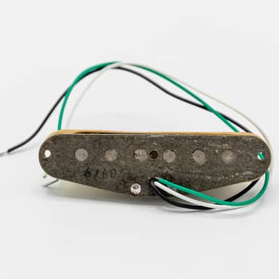 1979 Fender Stratocaster Pickup Vintage Gray Bobbin Single Coil w/ Cover image 3