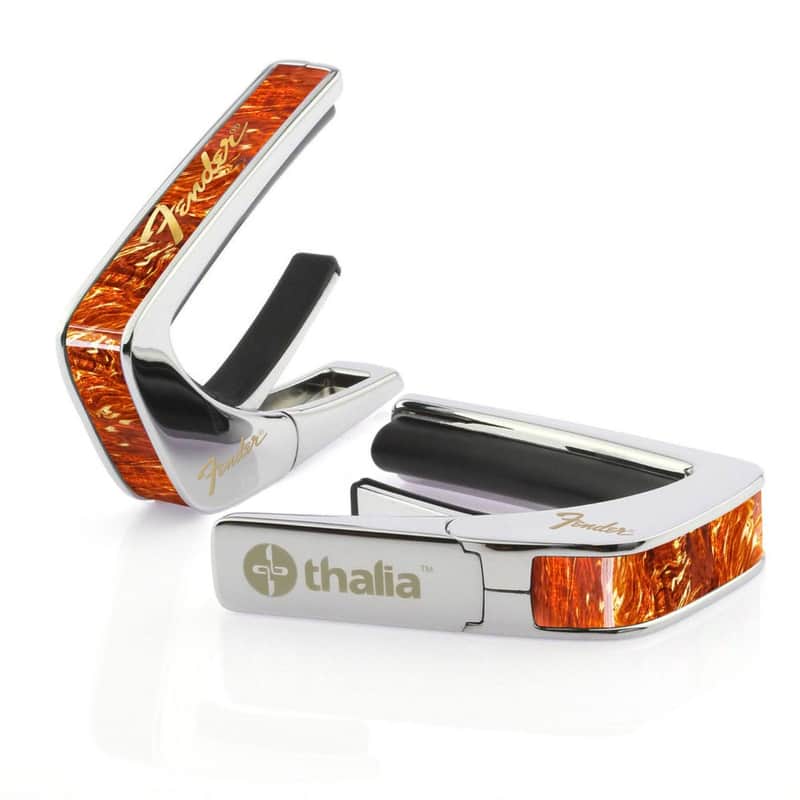Thalia X Fender Guitar Capo - Chrome, Tortoise w/ Gold Hot Stamp Perine Logo image 1