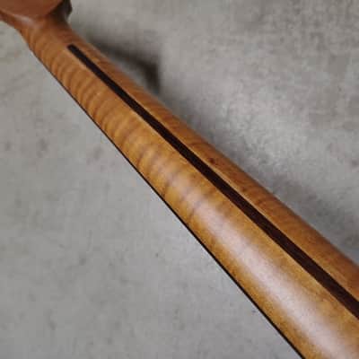 Flame Roasted Maple Tele Neck fits fender Telecaster body 22 frets modern image 7
