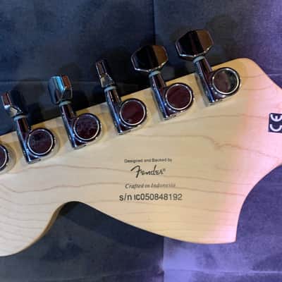 2007 Fender metallic blue Squier Strat Affinity Series image 13