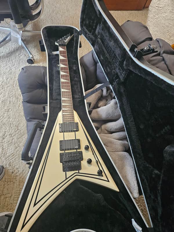 Jackson X Series RRXMG Rhoads 2012 - 2016 - White with Black Pinstripes image 1
