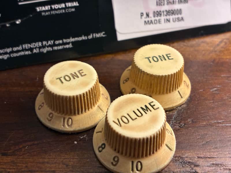 Fender Stratocaster Custom Relic / Aged 3-Piece Knob Set (3-Spoke) image 1