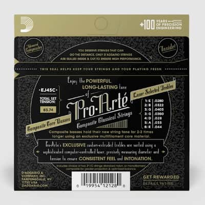 D'Addario EJ45C Pro-Arte Composite Classical Guitar Strings Normal Tension image 2