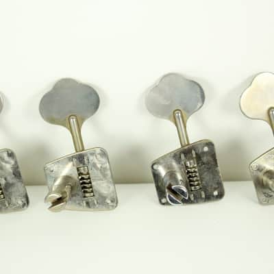 1968-1972 Vintage Fender Jazz/Telecaster/Precision Bass PBass ~NICKEL TUNERS~ Set 1969,1970,1971 image 5
