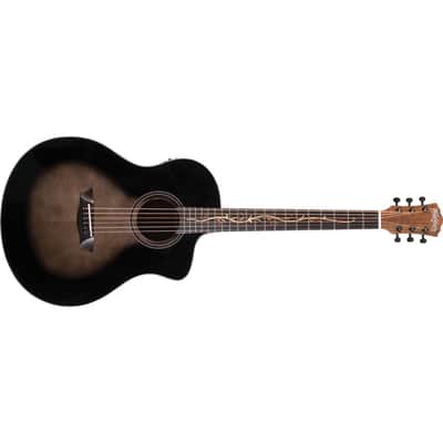 Washburn BTS9VCECH-D Bella Tono Vite S9V Studio Acoustic Electric Guitar, Charcoal Burst image 2