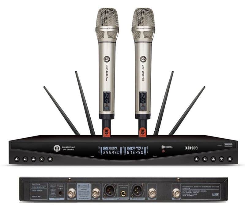 Singtronic UHF-3000Pro Professional True Diversity 2 x Wireless Microphone System - Thumbnail 3