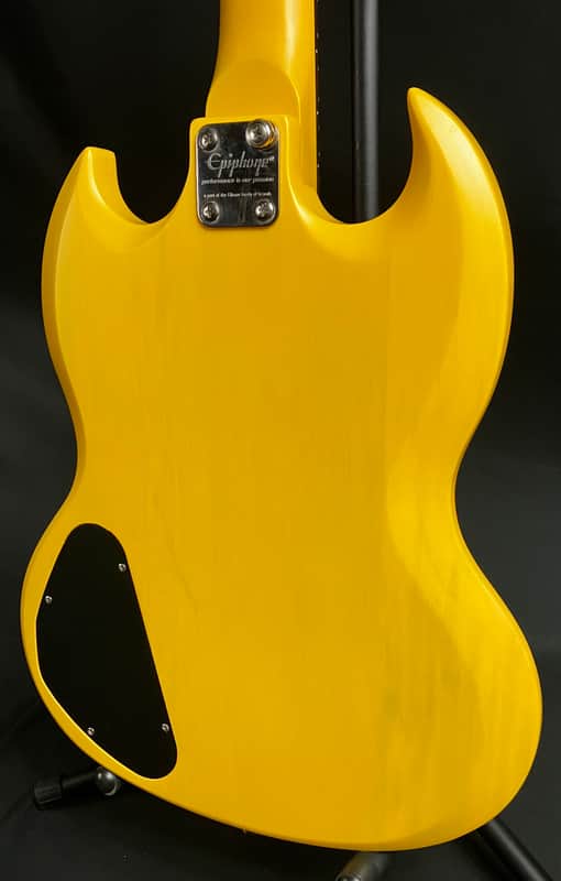 Epiphone SG Junior Electric Guitar Worn TV Yellow Finish | Reverb