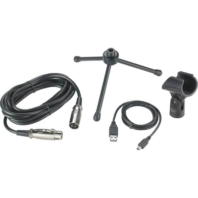 Audio-Technica Cardioid Dynamic USB/XLR Microphone - ATR2100-USB w/ Microphone Wind Screen image 7