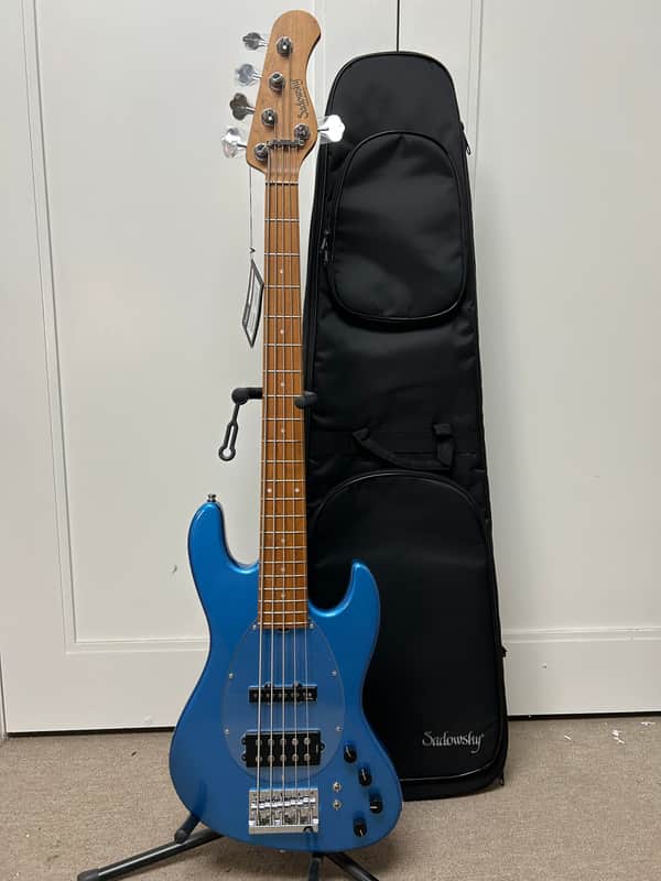 Sadowsky MetroExpress 21 Fret Vintage M/J Bass 5 String Maple Fretboard - Ocean Blue Metallic image 1