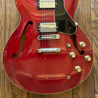 1980s Yamaha SA-1000 Super Axe Semi Hollow ES Electric Guitar Cherry MIJ Japan image 6