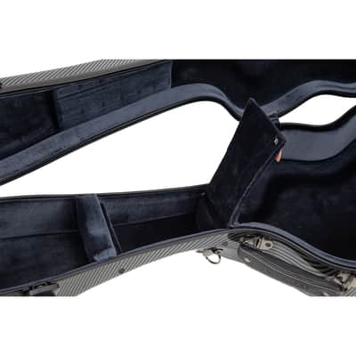 Crossrock Ultra-light Fiberglass Case-Fits 4/4 Classical Nylon String Guitars, includes Protective Cover, Interior Compartment, TSA Lock, Weight 6.4lb-Black image 7
