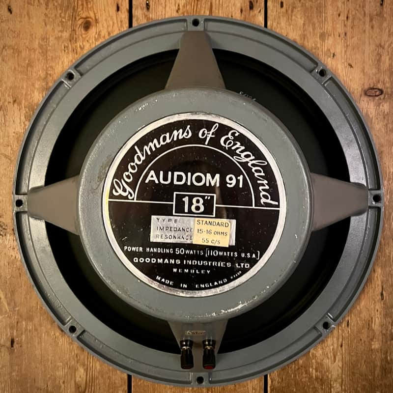 1964 Vox Goodmans 18 Audiom91 bass guitar speaker Black