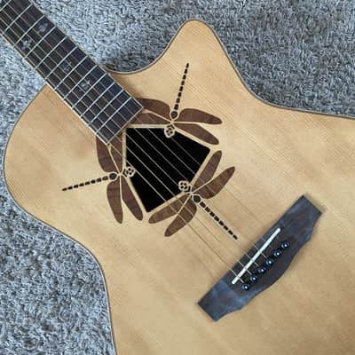 40 Inch Natural Acoustic Guitar, Spruce Veneer Top Body, Mahogany Neck image 4