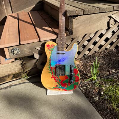 Fender Artist Series Jimmy Page Telecaster with Rosewood Fretboard 2019 - Natural with Dragon Graphic image 2
