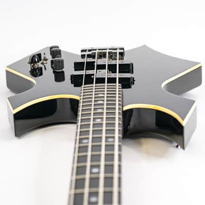 1988 BC Rich Warlock Electric Bass - Nikki Sixx Motley Crue Model - Black image 8