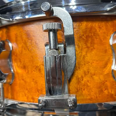 Unkown- 5.5x15" Birdseye Maple 8-Lug Snare Drum, Natural Amber image 4