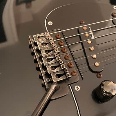 1987 MIJ Charvel by Jackson Model 1A SSS Maple Fretboard Gloss Black image 8