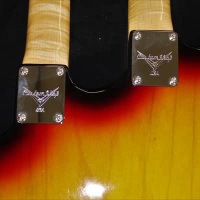 2001 Fender custom shop Masterbuilt doubleneck Jaguar/Bass VI Sunburst image 8