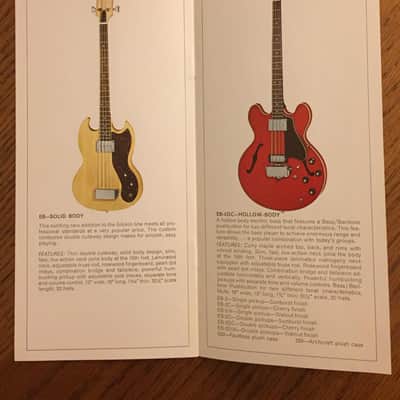 ORIGINAL Vintage 1970 Gibson Electric Basses Catalog - 8 page catalog VERY RARE! image 4