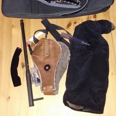 Parts for Uilleann Pipes: 2x Bellows + 1x Sheepskin Bag + Chanter + Reeds etc. image 1
