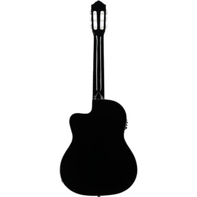 Ortega RCE141 Classical Acoustic-Electric Guitar (with Gig Bag), Black, Open Box (Very Good) image 3