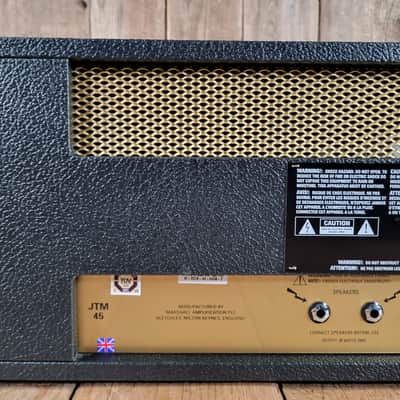 Marshall 2018 Model 2245 JTM45 MKII Reissue Head w/ Studio Slips Cover, Near Mint - Black image 11