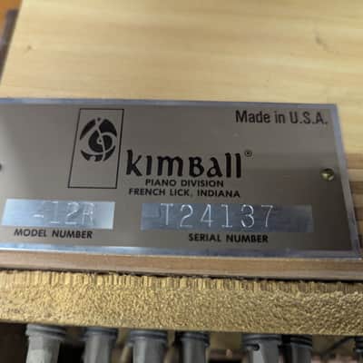 Kimball  Walnut console piano SN T24137 image 6