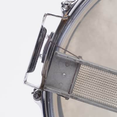 ROGERS DYNASONIC CHROME OVER BRASS SNARE DRUM (MADE IN ENGLAND)-14" x 5" image 11