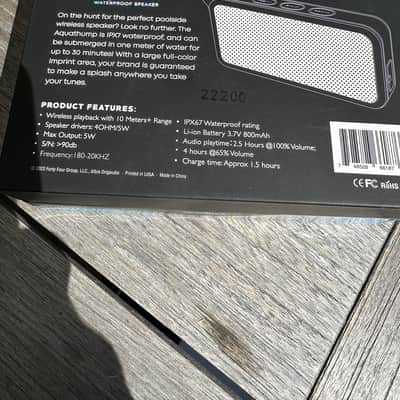 Origaudio Aquathump Waterproof Speaker 2022 - Black image 2