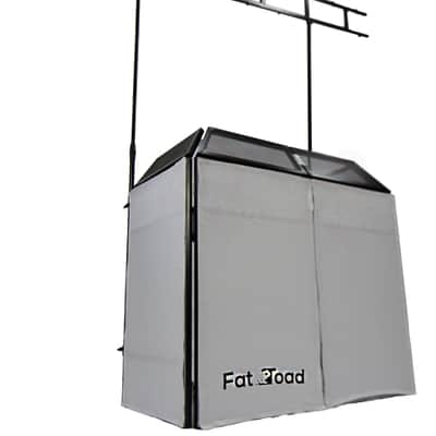 DJ Stand & Booth Table Top With 8FT Light Trussing Package by Fat Toad - White Scrim Cover Video Light Projector Display Workstation For Sound System - Event Foldable Panel Stage Platform Façade image 2