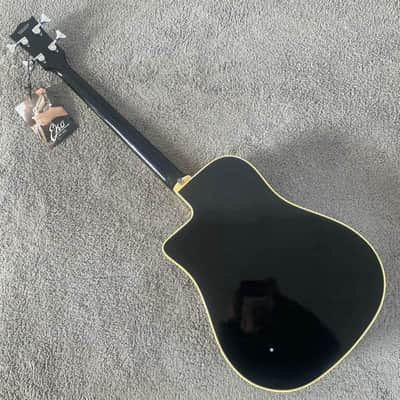 Eko 4 String Acoustic Electric Bass, Mahogany Body, Rosewood Fretboard Neck, 22 Frets image 21