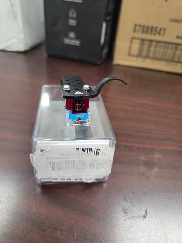 JICO J-AAC0632 OMNIA IMPACT SD Cartridge Mounted on Black Jico Headshell - Used image 1