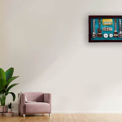 Handmade Miniature Musical Instrument, Wall Hanging, Home Decoration, For Home Office Assoted image 8