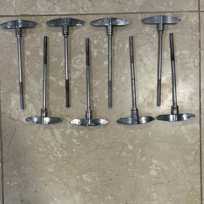 8 Slingerland Bass Drum Tension Rods 1970's image 1