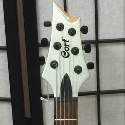 Cort VX-2X metallic silver electric guitar with EMG pick ups! | Reverb