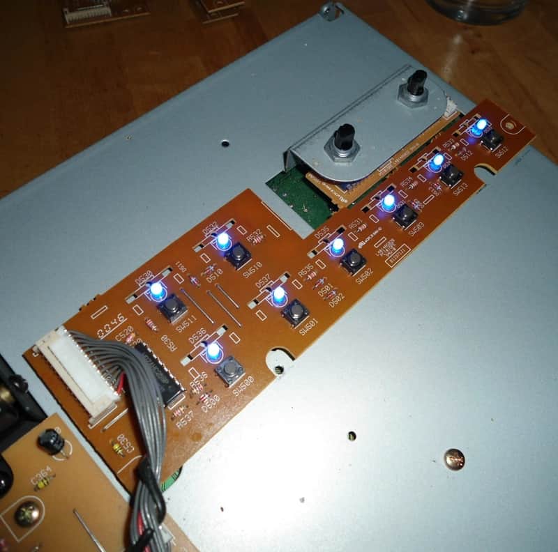 Custom Akai MPC 2000XL Upper Right Pad Bank PCB Board w/Blue LEDs Fully Serviced image 1