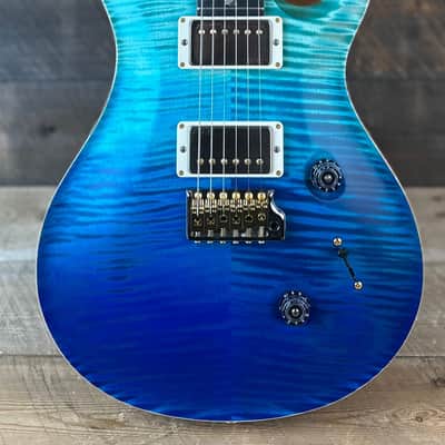 PRS Wood Library Custom 24 Flame Maple 10 Top, Torrified Flamed Maple Neck, Ebony FB - Blue Fade Satin 391905 image 5
