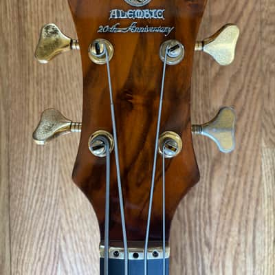 Alembic 20th Anniversary AM 4 string Bass guitar Omega Burl Walnut image 5