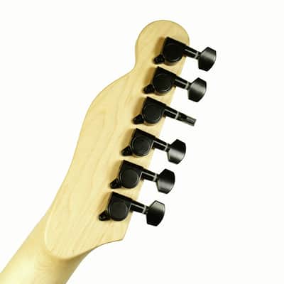 Set of 6 Machine Heads Tuning Keys Tuners Head Pegs Black -small button