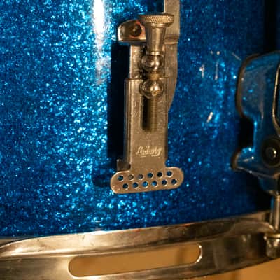 Ludwig 12/15/18" Mixed Era Drum Set - 1960s Blue Sparkle image 13