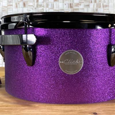 Click Icon 10ply Maple 6x12 Timbale/Tom Tom Purple Satin Sparkle image 6