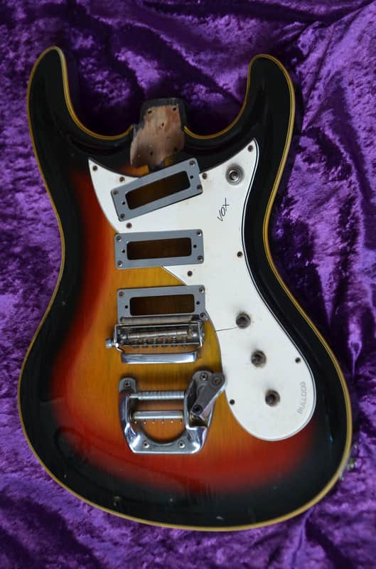 VOX Bulldog vintage electric guitar body * Rare, made in Italy ca. 1966! * Perfect for your VOX project *WORLDWIDE SHIPPING image 1