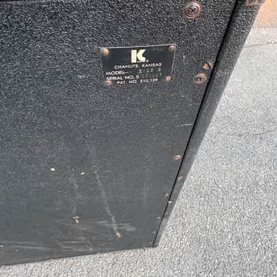 1977 Kustom  2-15B - Black 2x15 Bass Cab Cabinet 215B 215 image 2