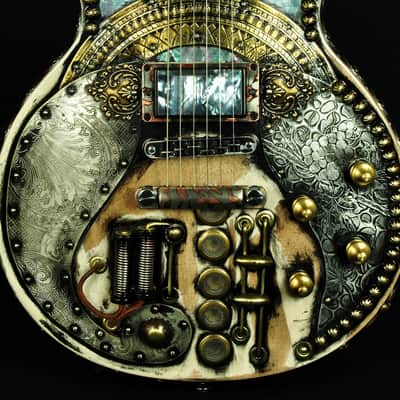 Gibson Les Paul Studio Electric Guitar Steampunk'd by Franco Design Studio image 6