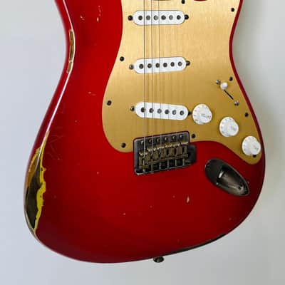Fender Stratocaster  Fiesta Red Relic with Stainless Steel Frets & Seymour Duncan Pickups image 1
