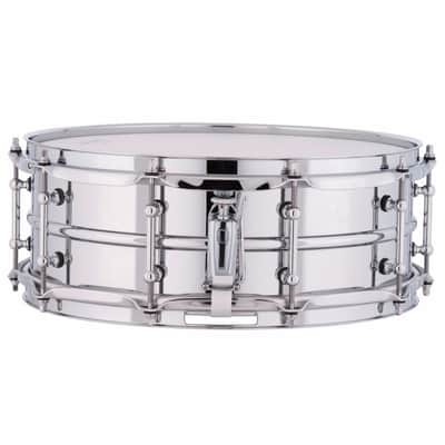 Ludwig LM400T Supraphonic Smooth Aluminum Shell Snare Drum with Tube Lugs, 5"x 14" image 3